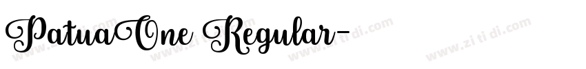 PatuaOne Regular字体转换